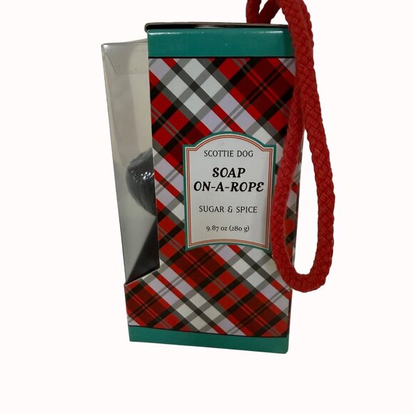 Scottie Dog Bath Soap On A Rope Sugar Spice Scent Shower Decorative Guy Gift - Picture 8 of 10